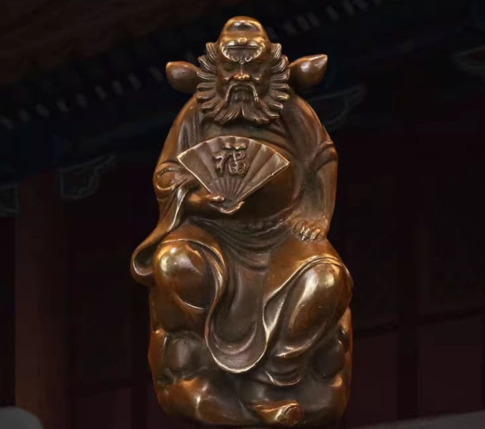天師鐘馗仏像 鎮宅 辟邪 開運 風水 招財 置物 銅製品