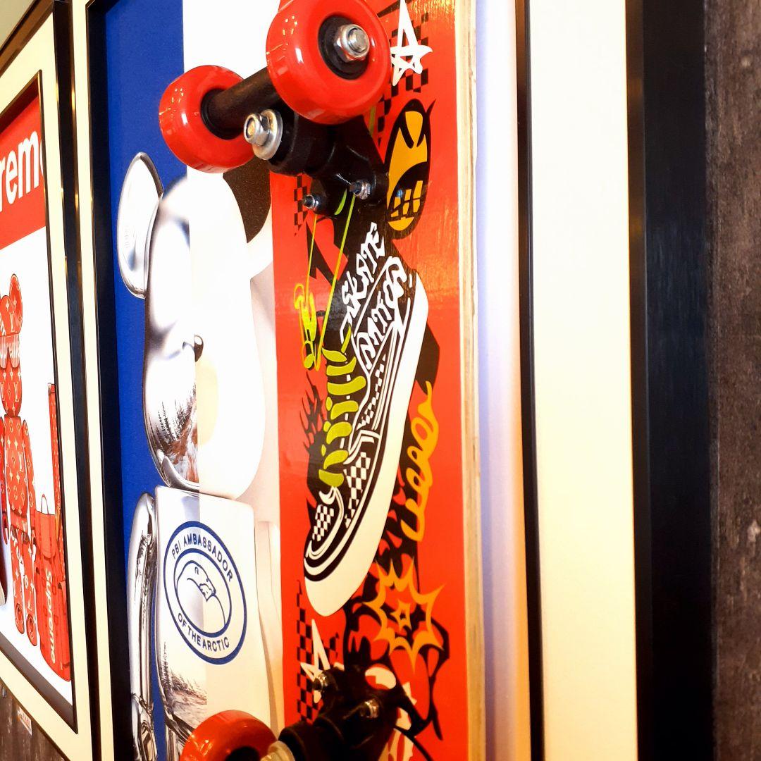 スケボーフィギア付 Louis Vuitton Supreme 3Dアートパネル - メルカリ