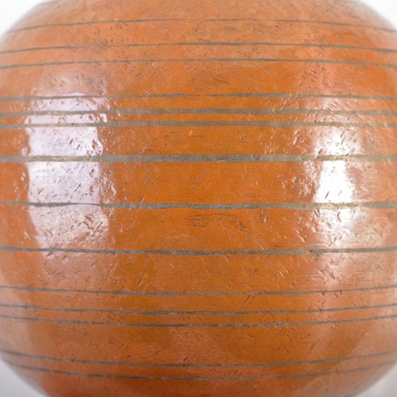 煎茶道具　萩井一司作　銅鎚起　線文茶壷　茶心壷　約111g　D　R6320