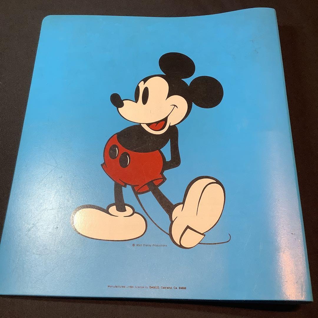 ディズニーヴィンテージ❣️ミッキーマウス・3穴 ファイルバインダー