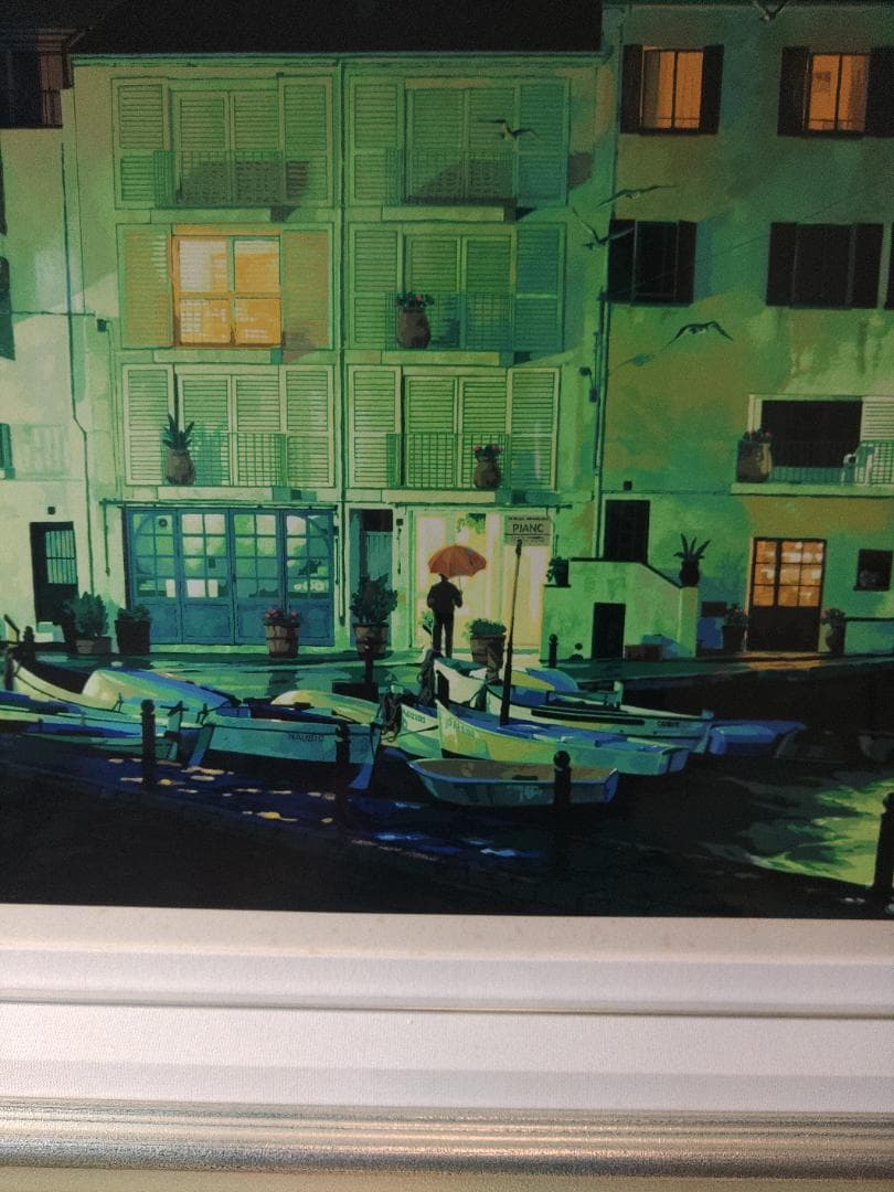 笹倉鉄平 『 雨あがり / 赤いパラソル 』 シルクスクリーン