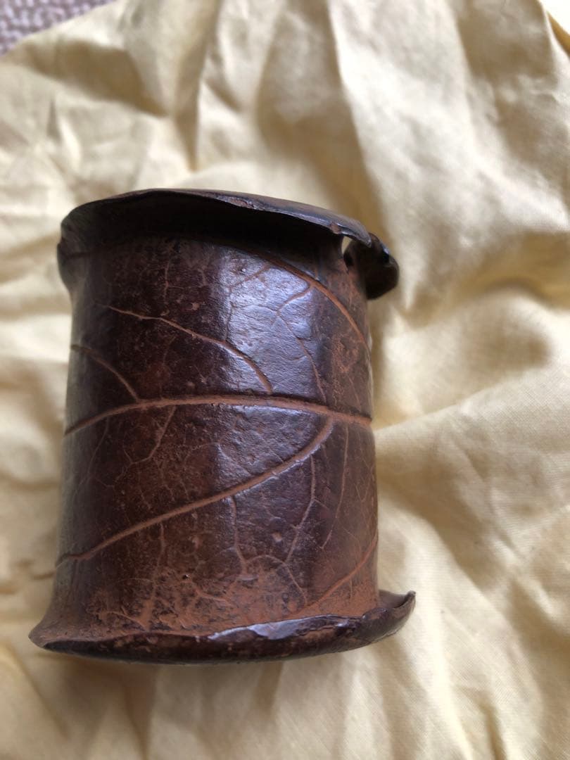 蓋置 一葉 須賀月真氏作 共箱入