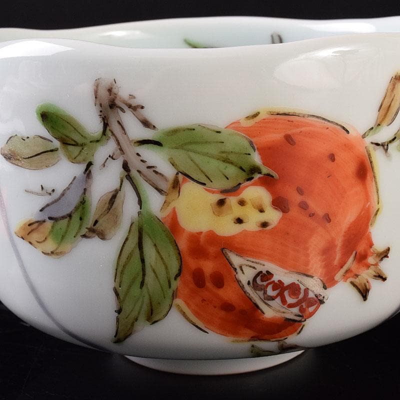 茶道具 森恵子作 色絵 柘榴文 茶碗 共箱 M R7999 - メルカリ