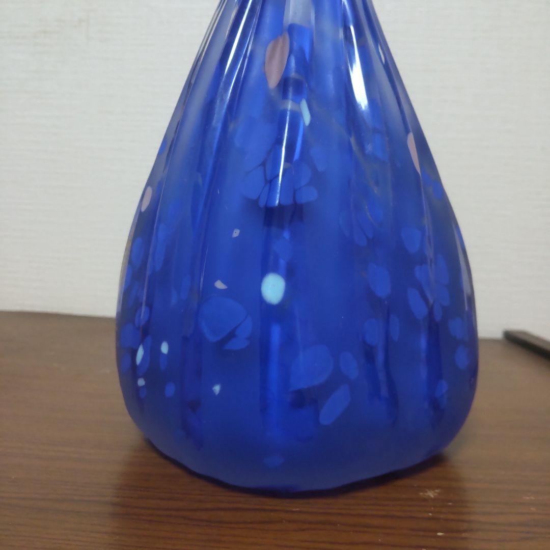 藤田喬平 手吹 瑠璃洋酒器 「醍醐」 瑠璃金彩酒器 ガラス工芸品 文化