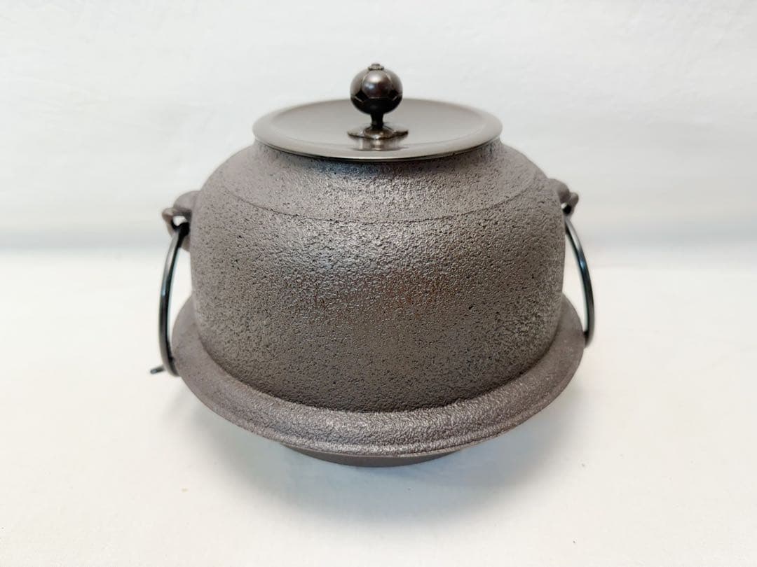 未使用 茶道具 釜師 佐藤清光造 唐銅朝鮮風炉釜 野々田電熱器