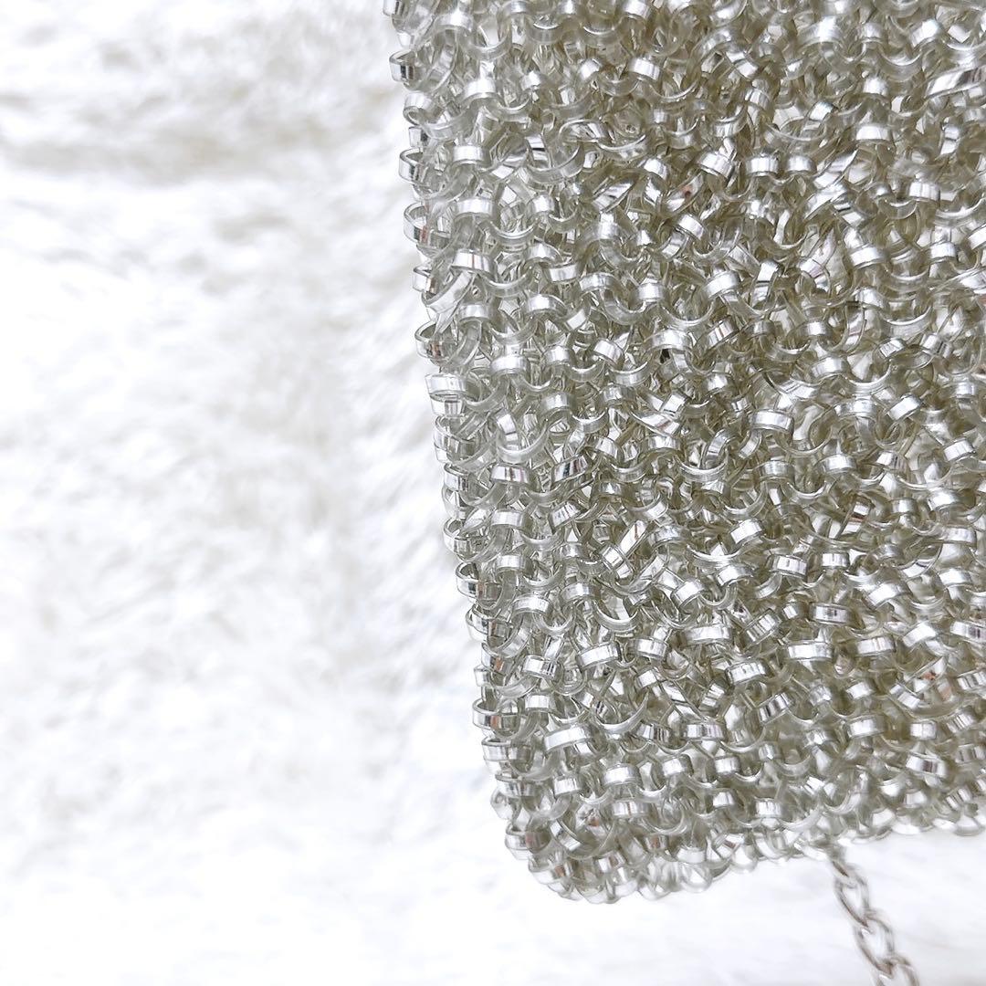 美品✨アンテプリマ　ワイヤーバッグ　スタンダード　スクエア ミディアム　シルバー