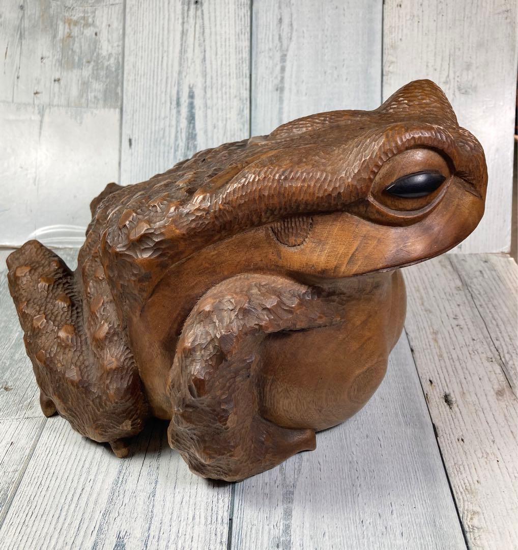 時代物【丹山 作】細密彫刻 一刀彫 木彫 蛙 - メルカリ