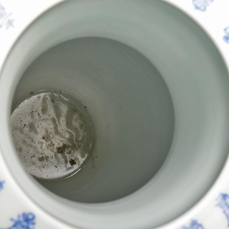 中国 大明宣徳年製款 青花百寿字文瓶 故宮博物院監製証明書付 M R8816B