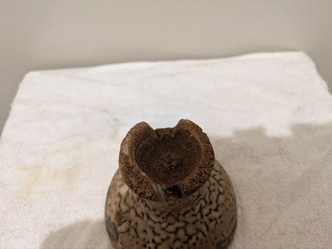 江戸時代 古唐津 馬上盃 絵唐津 割高台 時代箱 骨董品 時代物 唐津焼