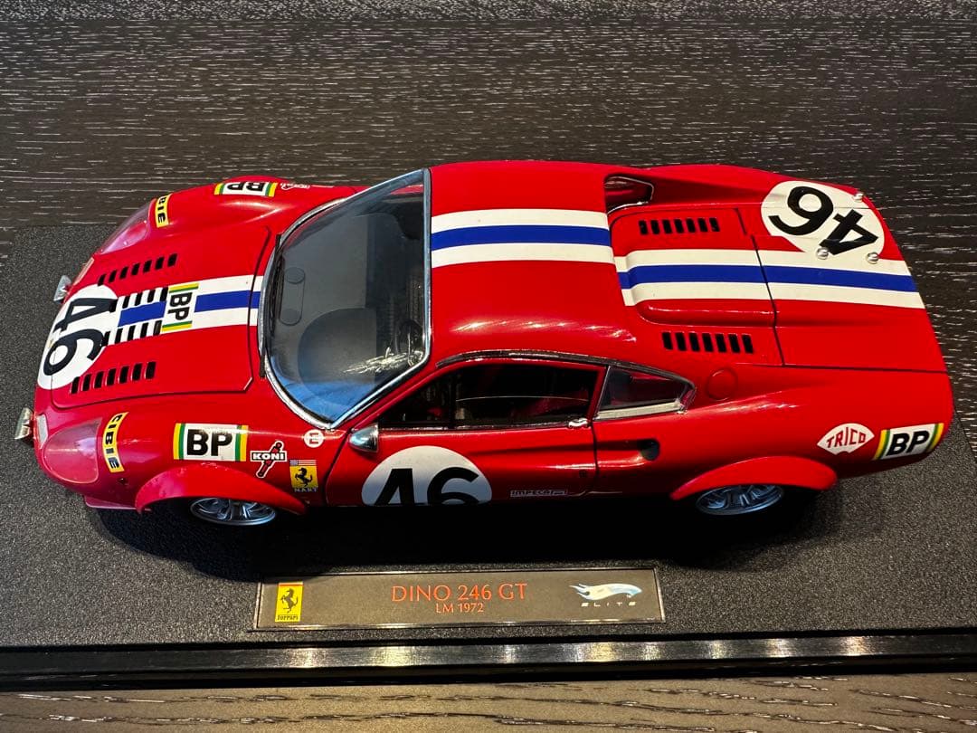 マテル 1/18 フェラーリ DINO 246GT LM1972ルマン エリート - メルカリ