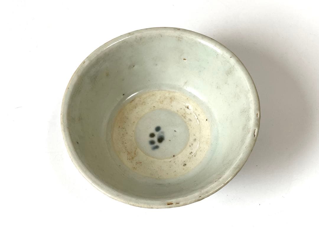 アンティーク 骨董 中国骨董 染付 海あがり 小碗 盃 カップ 古染付 明