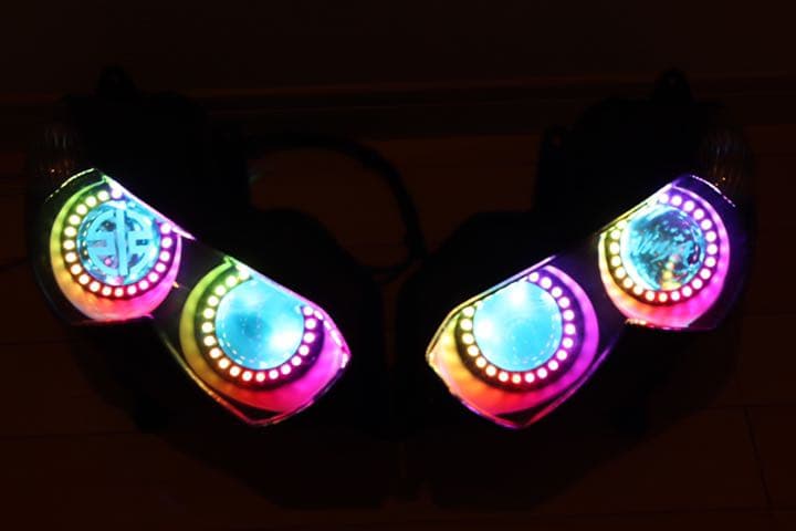 KAWASAKI zx-14r ヘッドライト イカリング デビルアイ