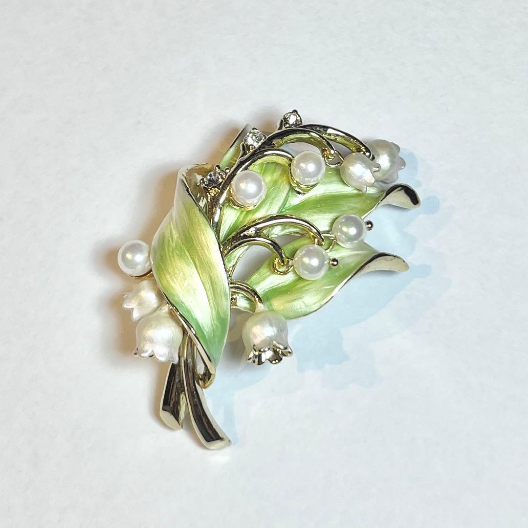 ヴァンドームブティック ブローチ スズラン すずらん 帯留め 代用