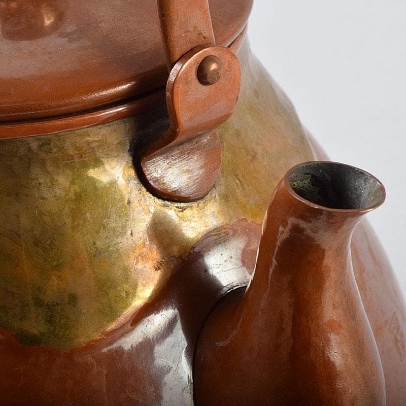 煎茶道具 銅製 銀摘 湯沸 水注 時代箱 U R9474H