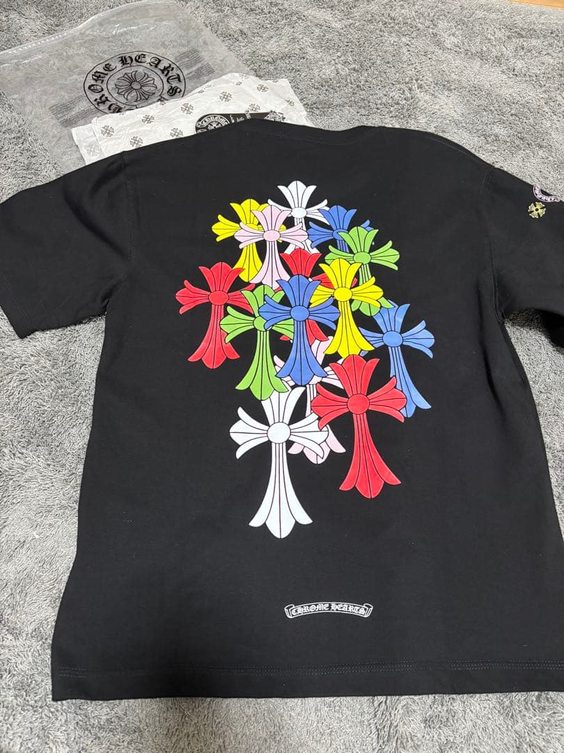 Chrome Hearts カラフル十字架Tシャツ クロムハーツレインボークロスT