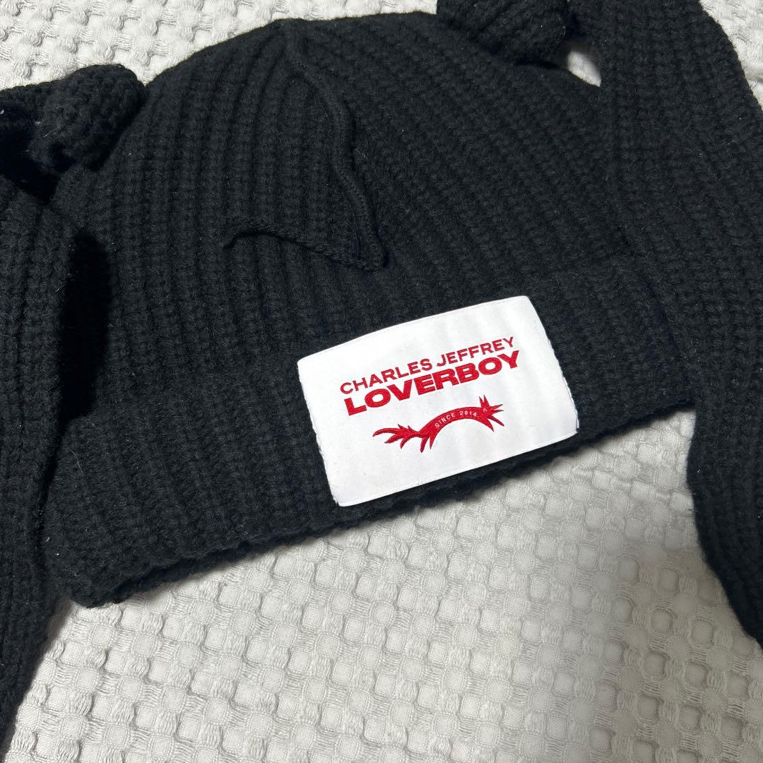 正規品】LOVERBOY 耳付きニット帽 ブラック