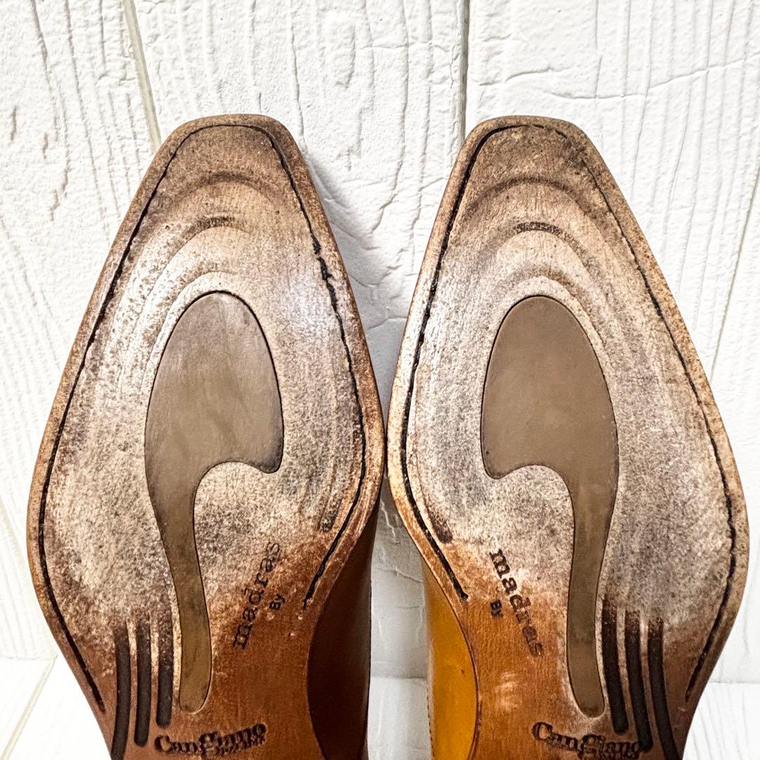 美品　マドラス カンジャーノ イタリア製革靴40ストレートチップ