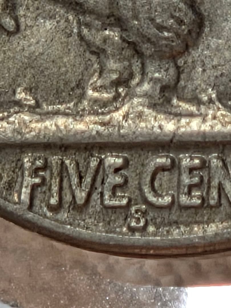 アメリカ合衆国　バッファロー　ニッケル(5セント) 白銅貨 1928 S