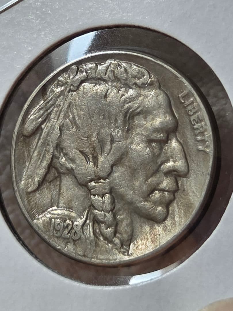 アメリカ合衆国　バッファロー　ニッケル(5セント) 白銅貨 1928 S