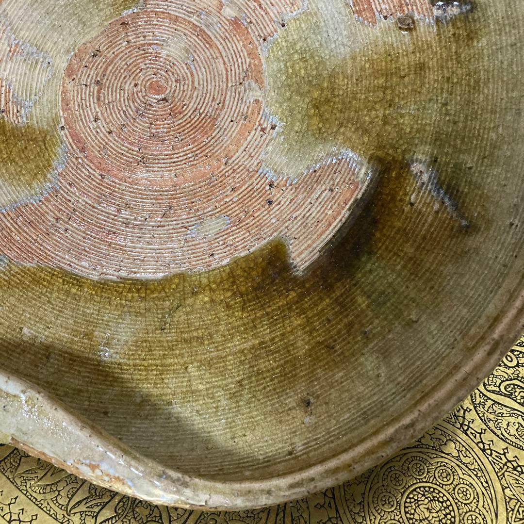 時代　大鉢　盛鉢　大皿　飾り皿〈検 信楽焼　古瀬戸　伊賀　織部　唐津　萩