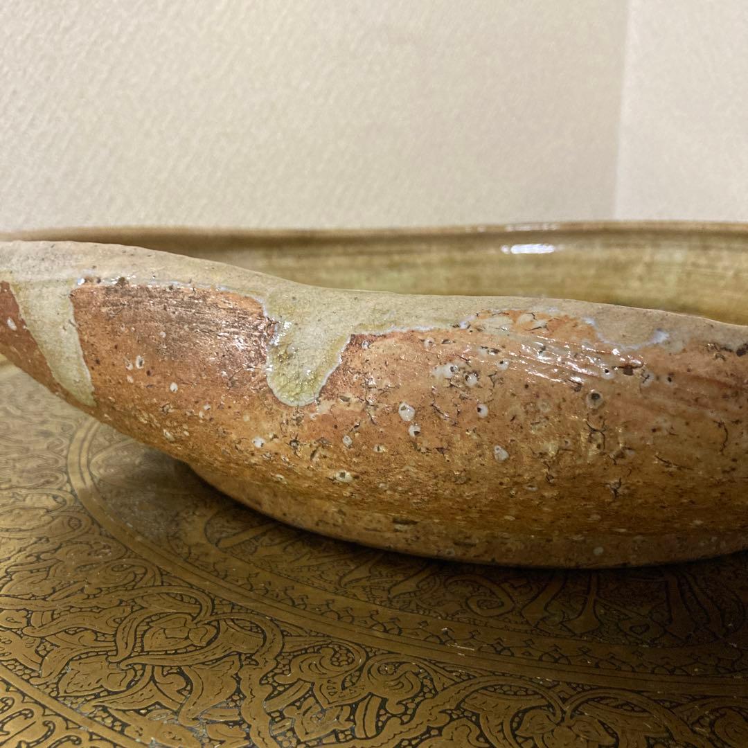 時代　大鉢　盛鉢　大皿　飾り皿〈検 信楽焼　古瀬戸　伊賀　織部　唐津　萩