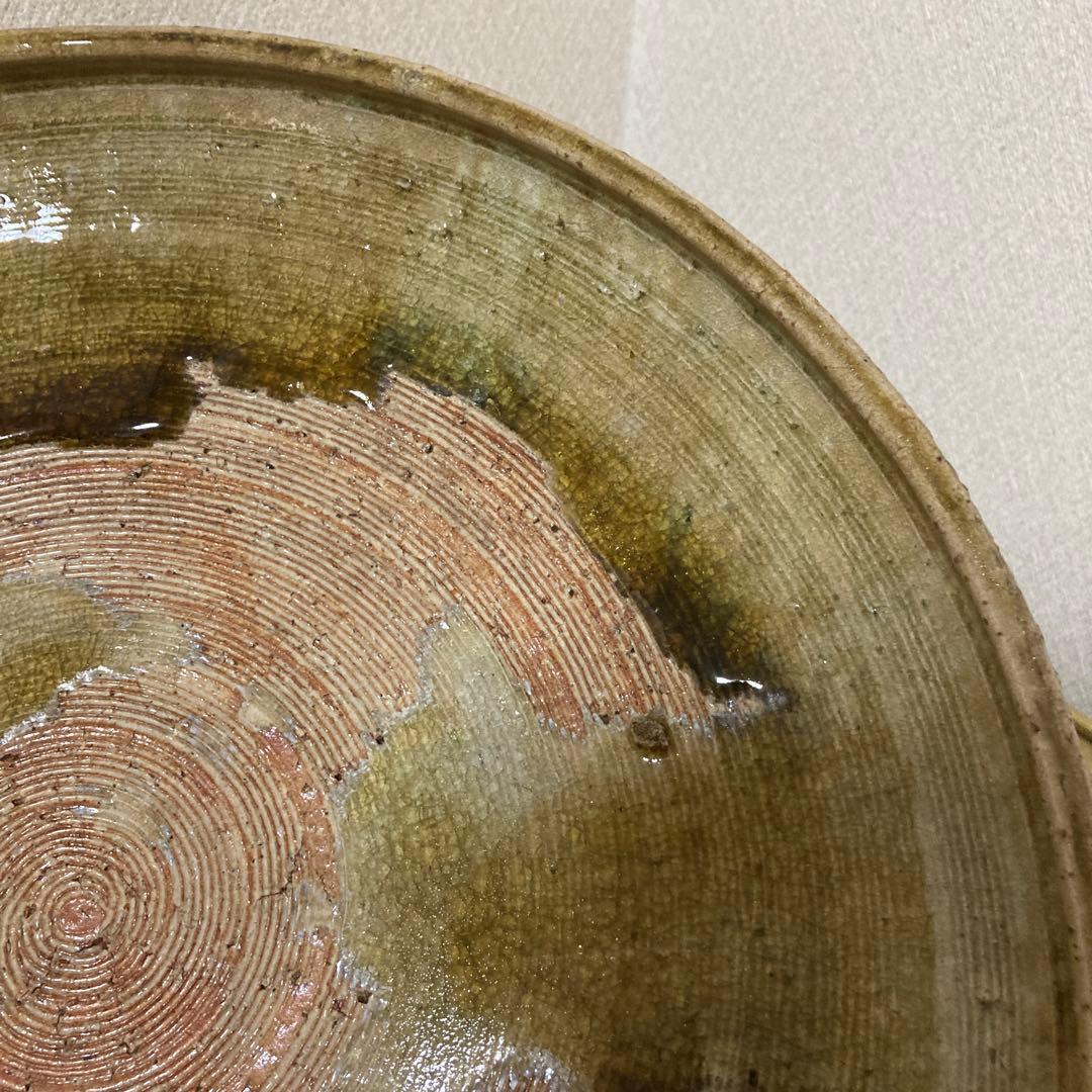 時代　大鉢　盛鉢　大皿　飾り皿〈検 信楽焼　古瀬戸　伊賀　織部　唐津　萩