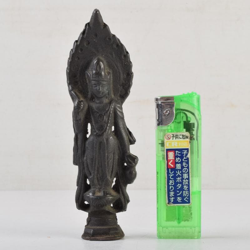 仏教美術 古銅 観音像 仏像 置物 C 9103