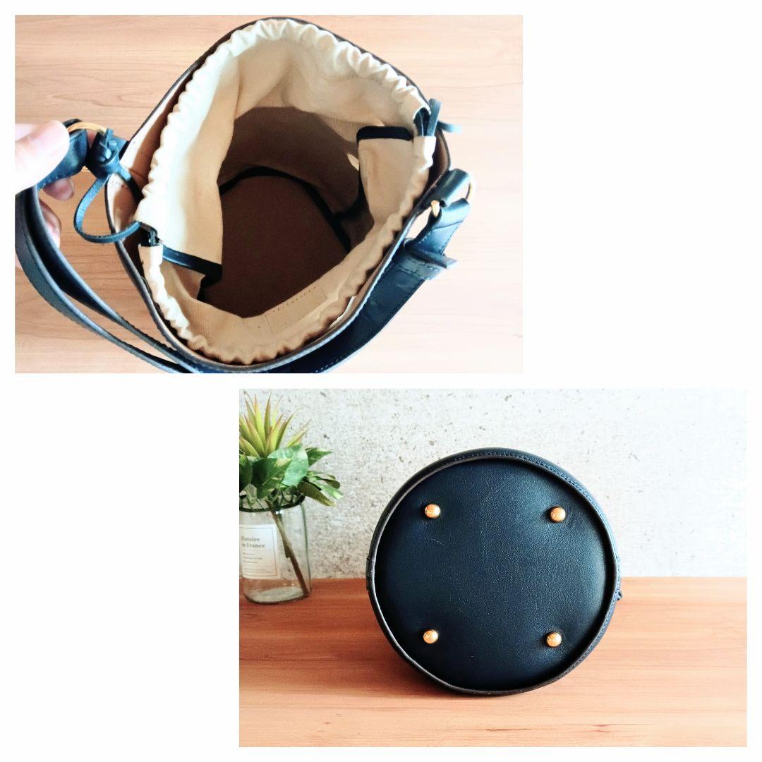 美品 J&M DAVIDSON レザー バケット 巾着 ショルダー ハンドバッグ