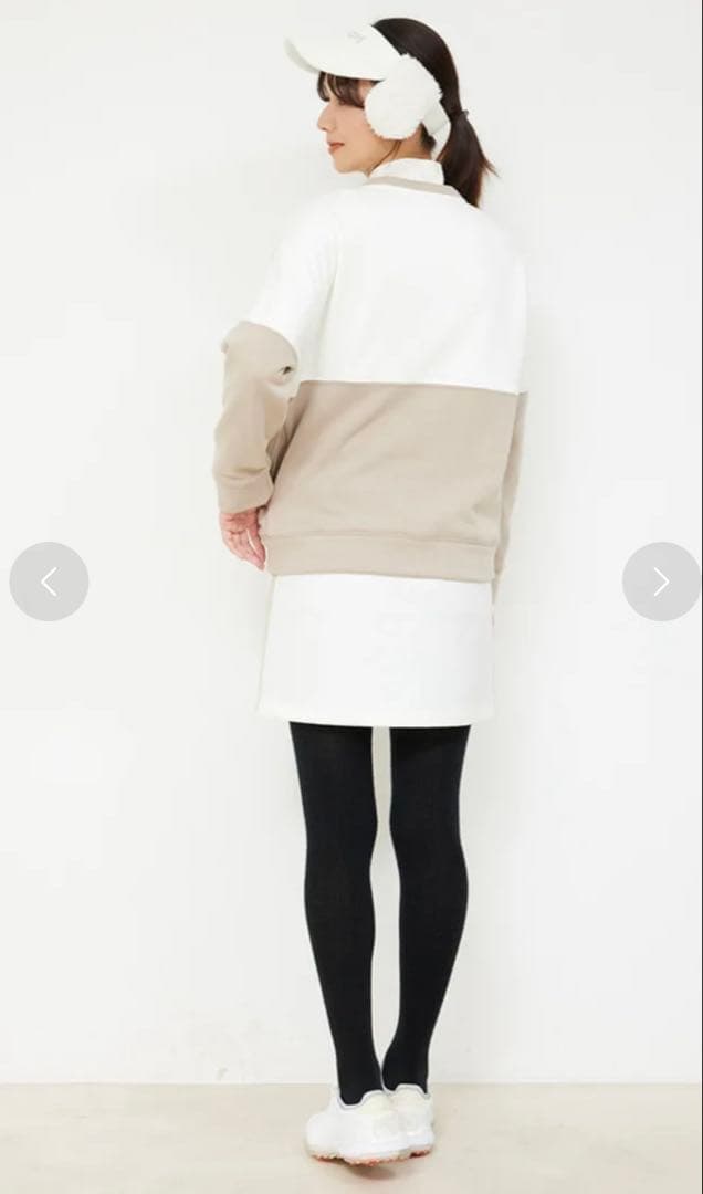 ジュンアンドロペ　レディース セーター・トレーナー ベージュ/ホワイト