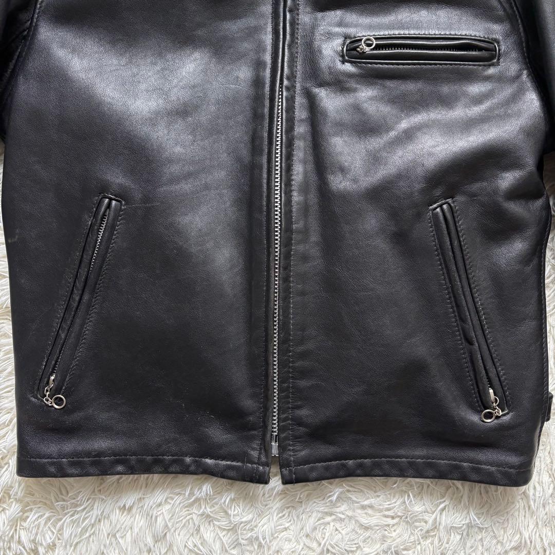 schott 642 レザージャケット シングルライダース USA製 40 黒 - メルカリ