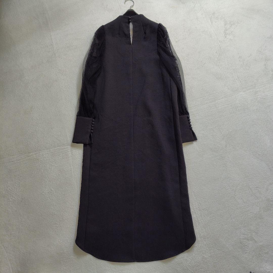 新品 定価4.2万 ステア レーススリーブワンピース ブラック