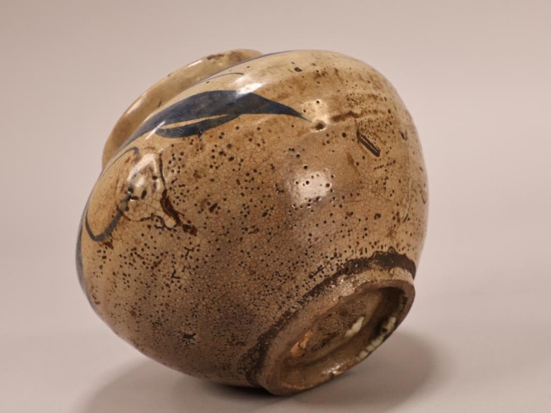 BK403 朝鮮美術 李朝 染付 壷 高さ約13㎝ 白磁 古美術 古道具 時代