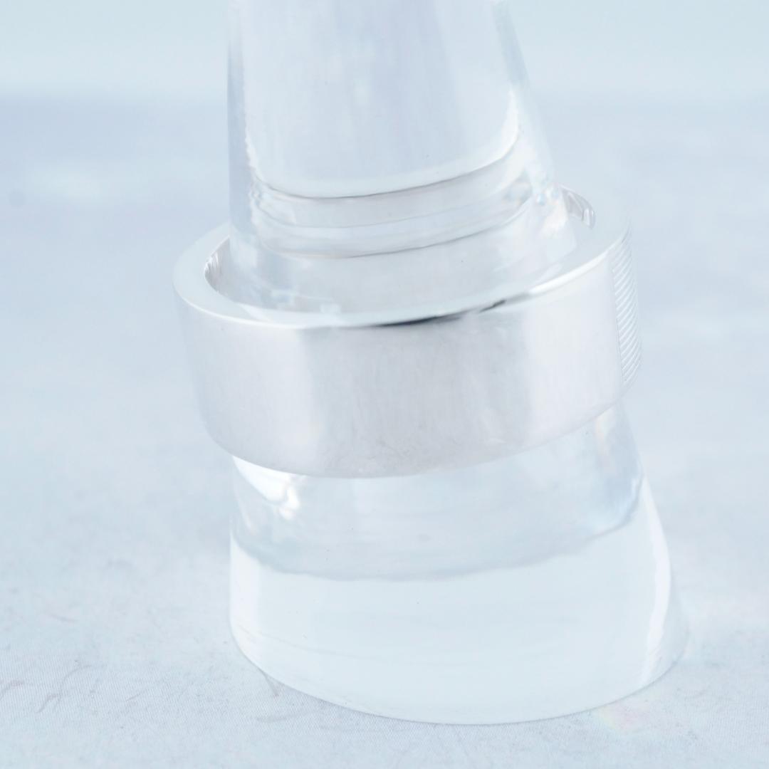 新品仕上 グッチ ブランデッドG カットアウト リング　23号