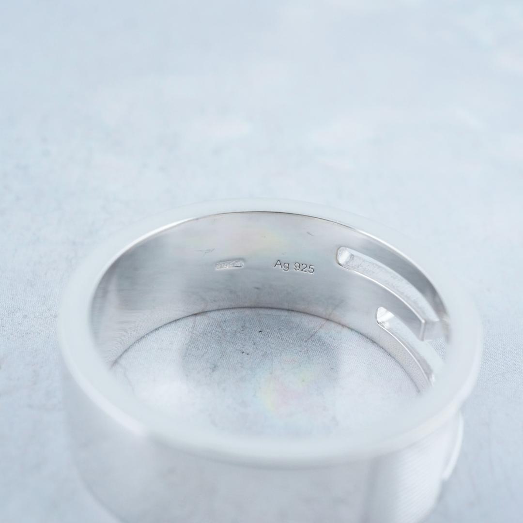 新品仕上 グッチ ブランデッドG カットアウト リング　23号