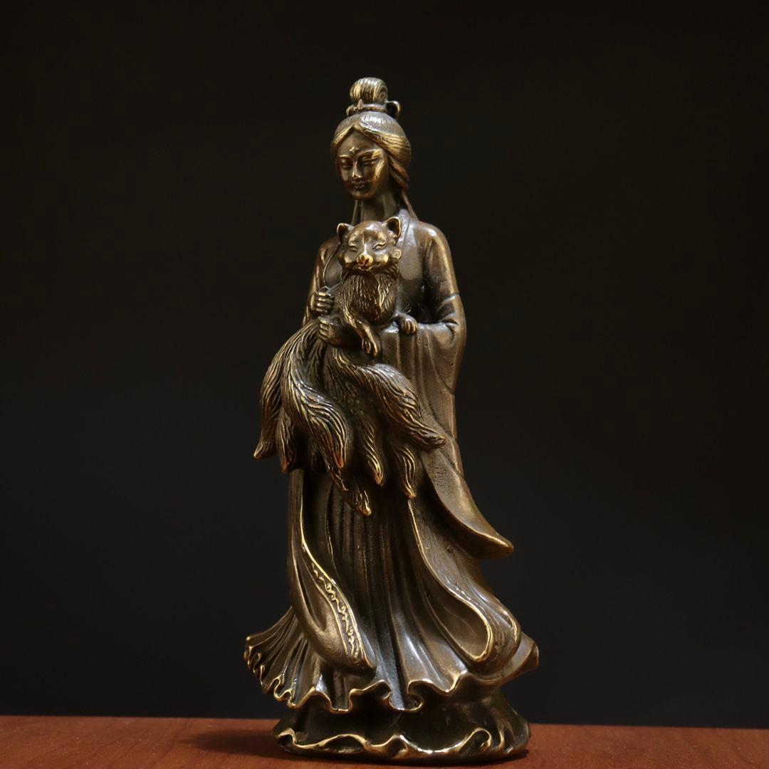九尾狐仙 霊狐 装飾品 工芸品 美術品 置物