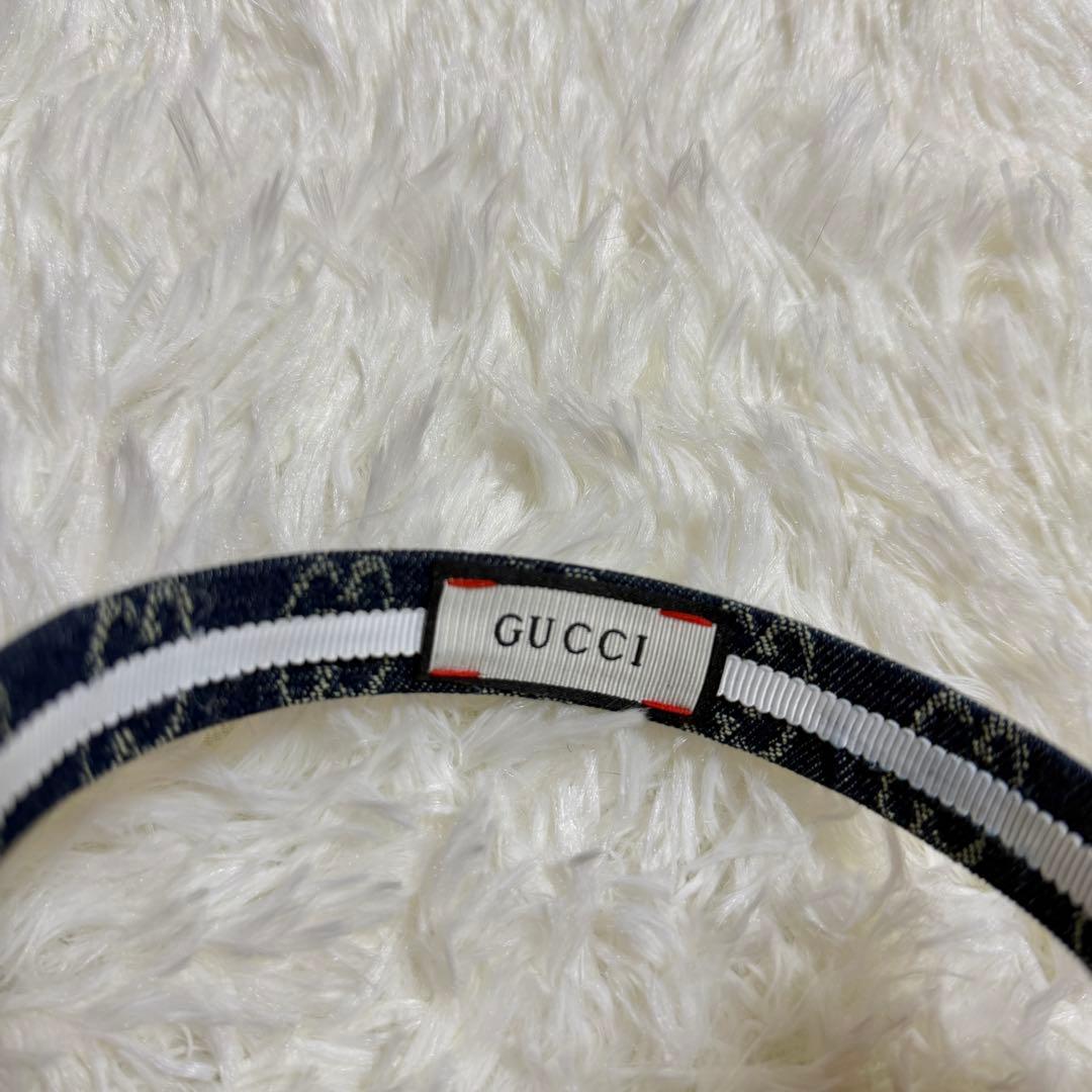GUCCI デニム ヘアバンド カチューシャ