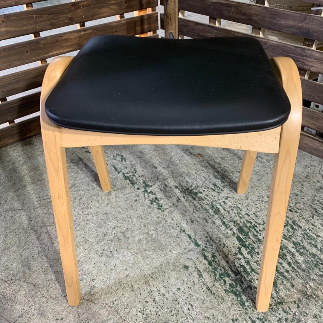 J826 秋田木工 剣持スツール PVCレザー 剣持勇
