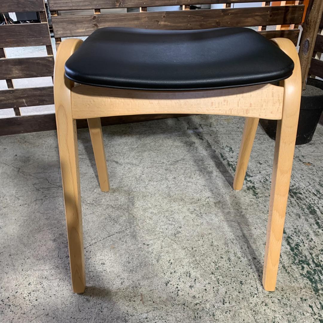 J826 秋田木工 剣持スツール PVCレザー 剣持勇