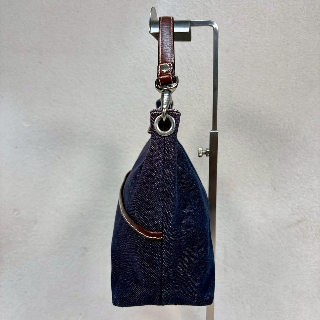 【美品✨】希少　ローレンラルフローレン　デニム　ハンドバッグ 紺色　ワンショル