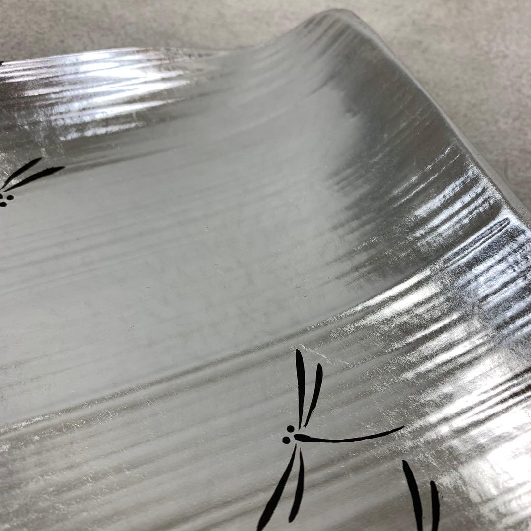 菓子器 平安 象彦 瑞雲 蜻蛉 銀箔 共箱 とんぼ 皿