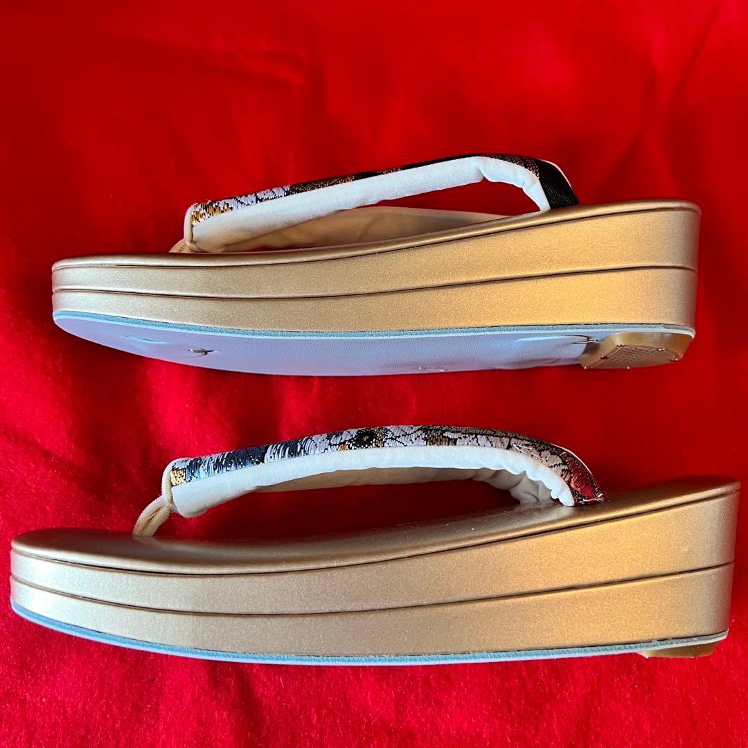 【未使用品】金鶴 西陣織 和装用バッグと草履