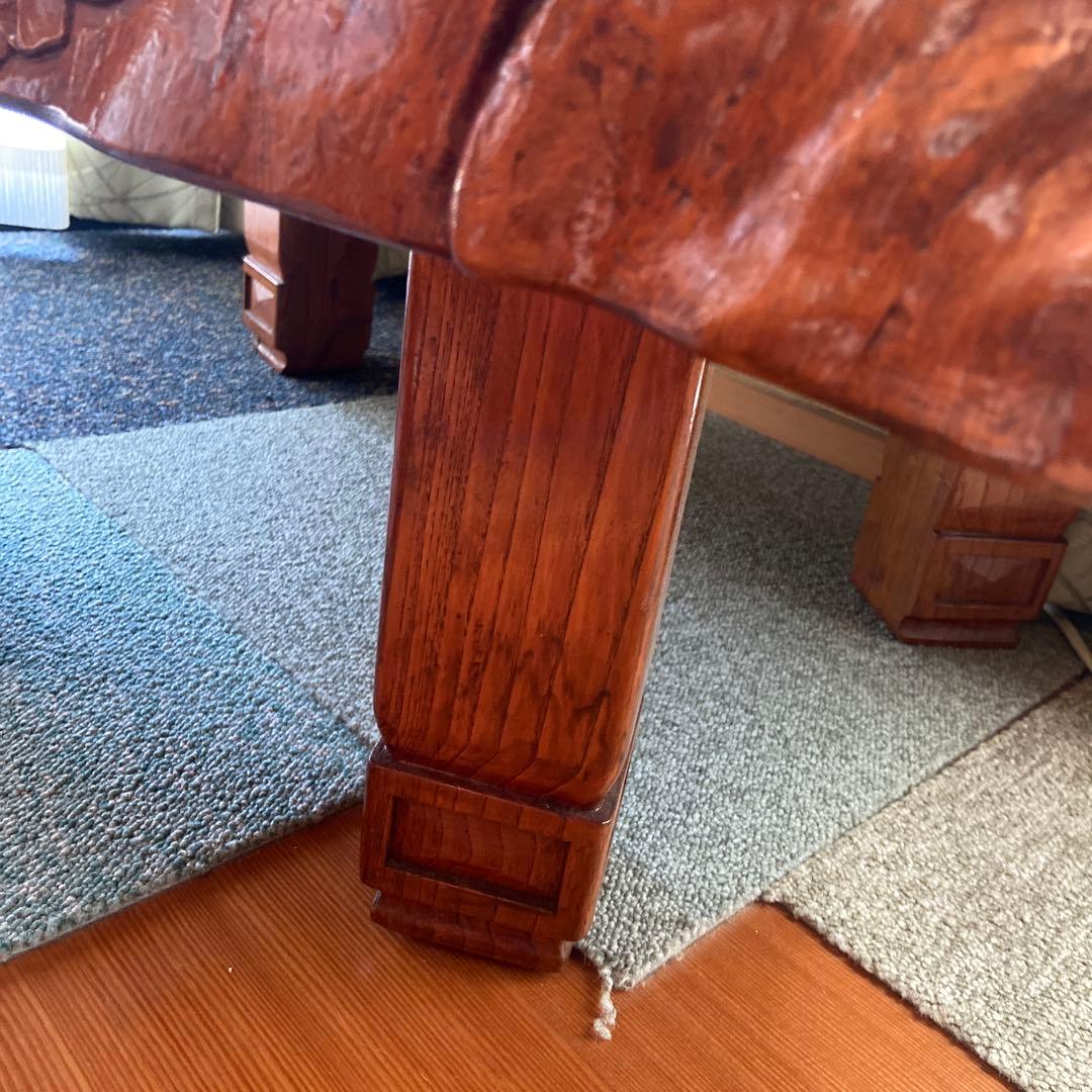 ☆木製 不規則形状 座卓テーブル 直接引き取りorたのめる便（送料別