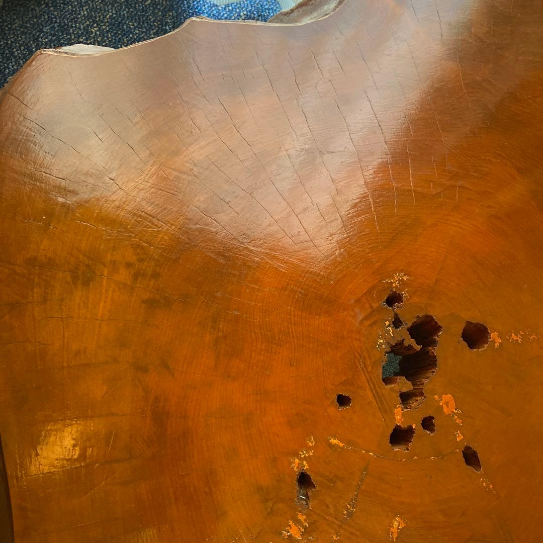 ☆木製 不規則形状 座卓テーブル 直接引き取りorたのめる便（送料別