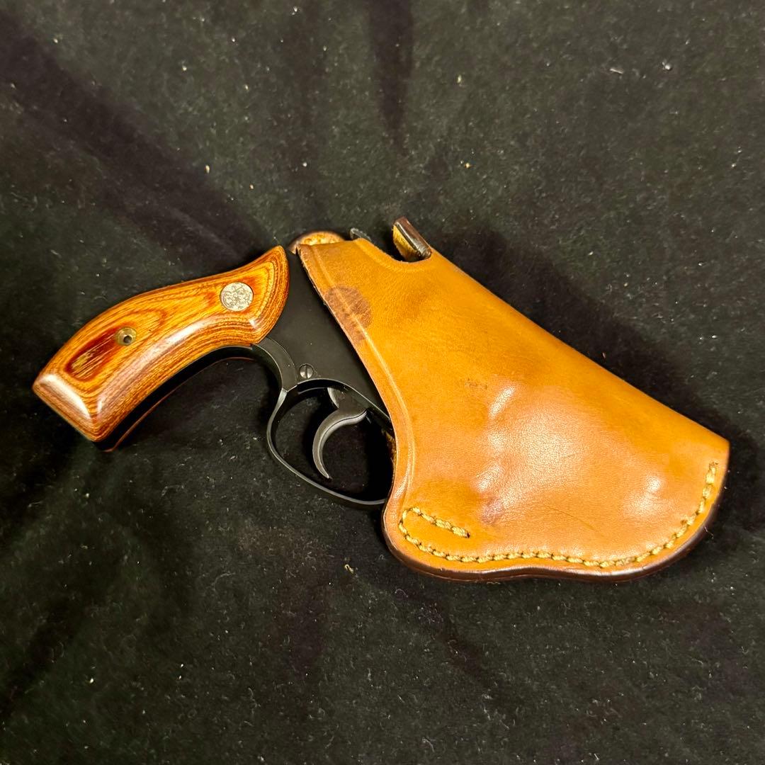 整備済 革製 M36などスナブノーズ リボルバー用 ヒップ ホルスター 右