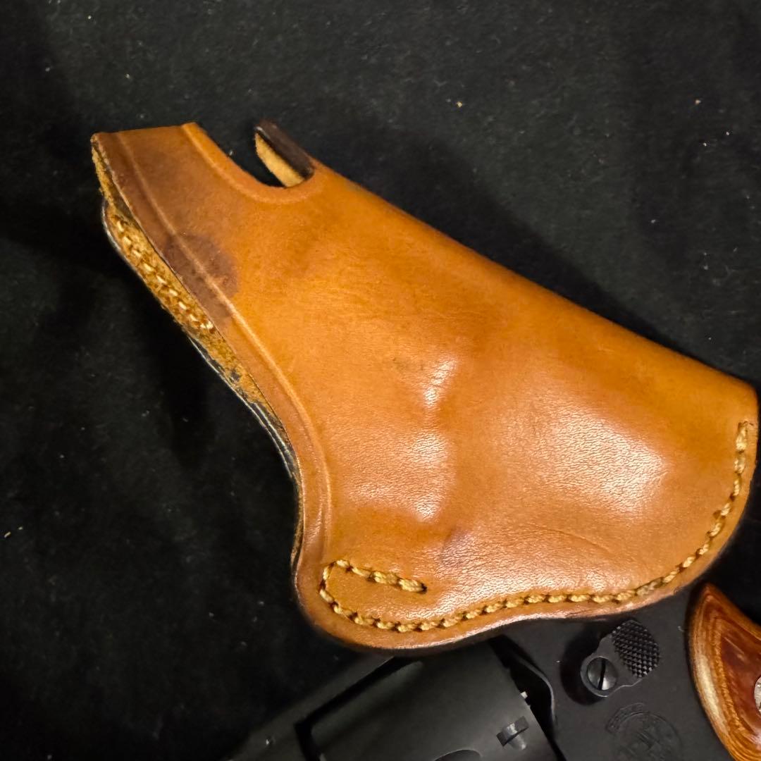 整備済 革製 M36などスナブノーズ リボルバー用 ヒップ ホルスター 右