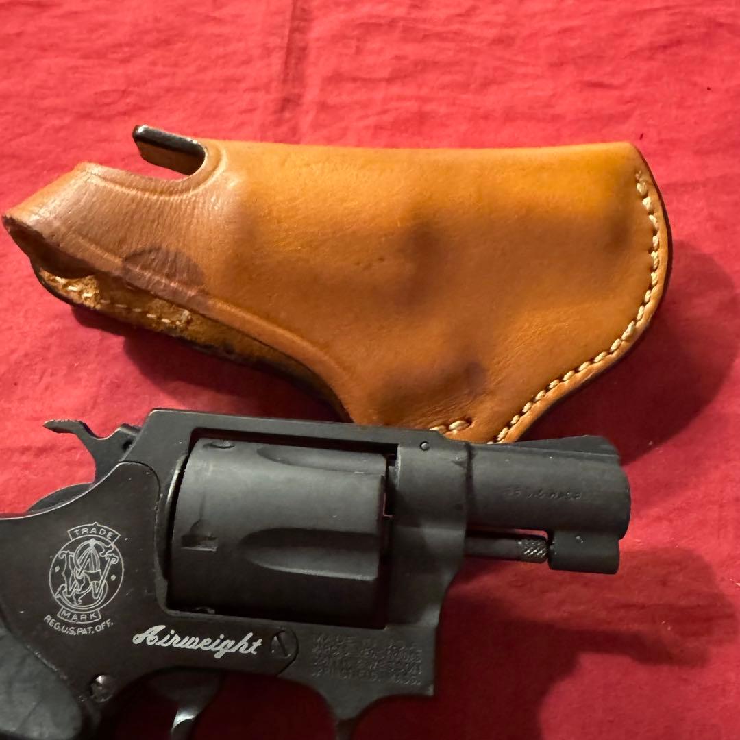 整備済 革製 M36などスナブノーズ リボルバー用 ヒップ ホルスター 右
