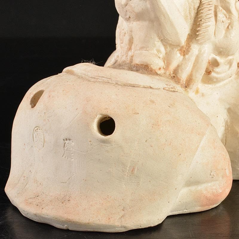 備前焼落雁窯古備前白備前猫置物MR7152