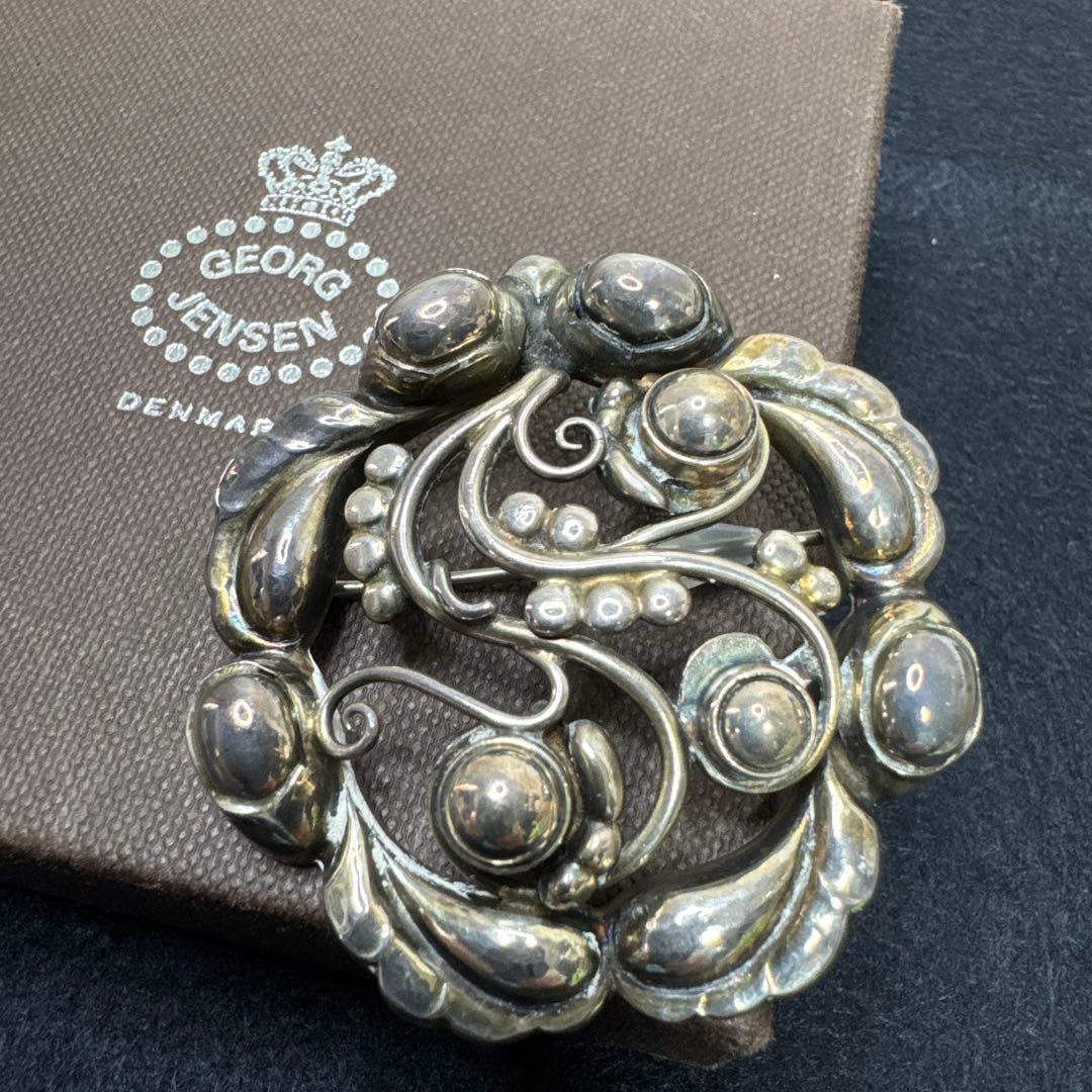 希少Georg Jensen ジョージ・ジェンセン ムーンブロッサムブローチ