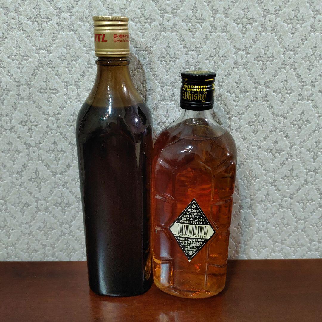 ◇サントリーウイスキー 角瓶黒43° & 台湾紹興酒 お酒2種 セット