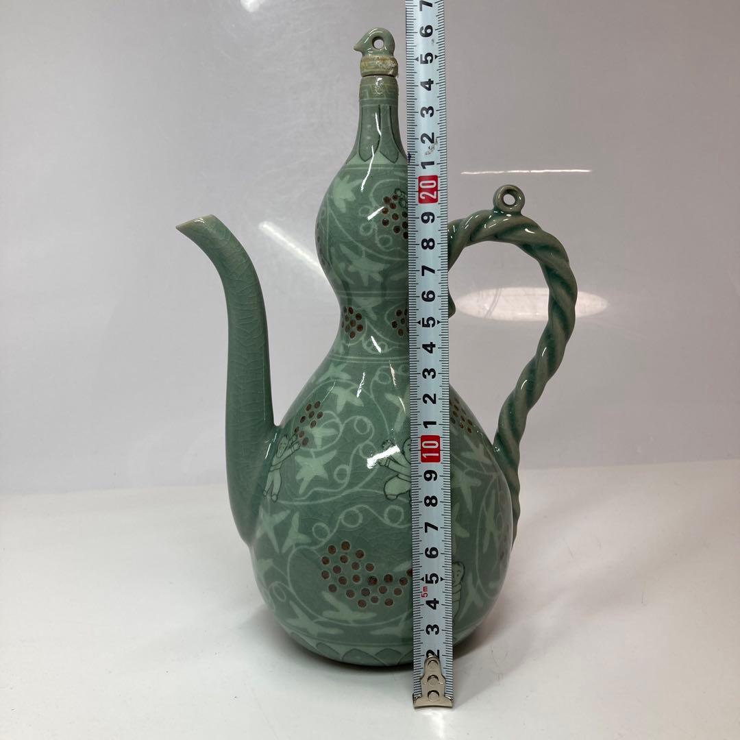 明治瀬戸の名工 加藤繁十 桃花園画 上絵飛鶴文花瓶 其の壱 名古屋絵付